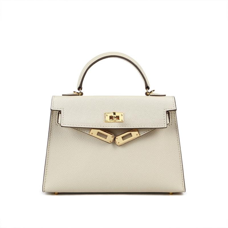White Leather Crossbody Purses Top Handle Small Handbags | Baginning