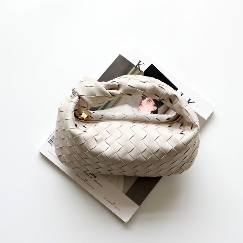 Fuchsia Leather Woven Handbags