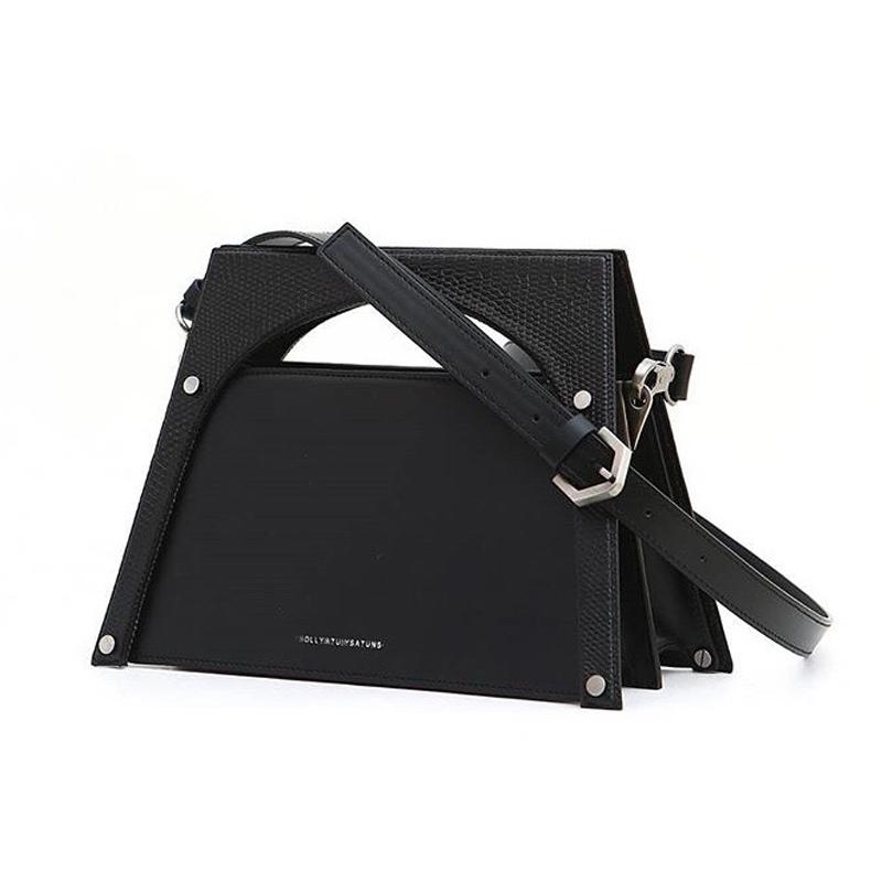 Black Scarve Accordion Crossbody Bag Adjustable Strap Bags Hand Purse