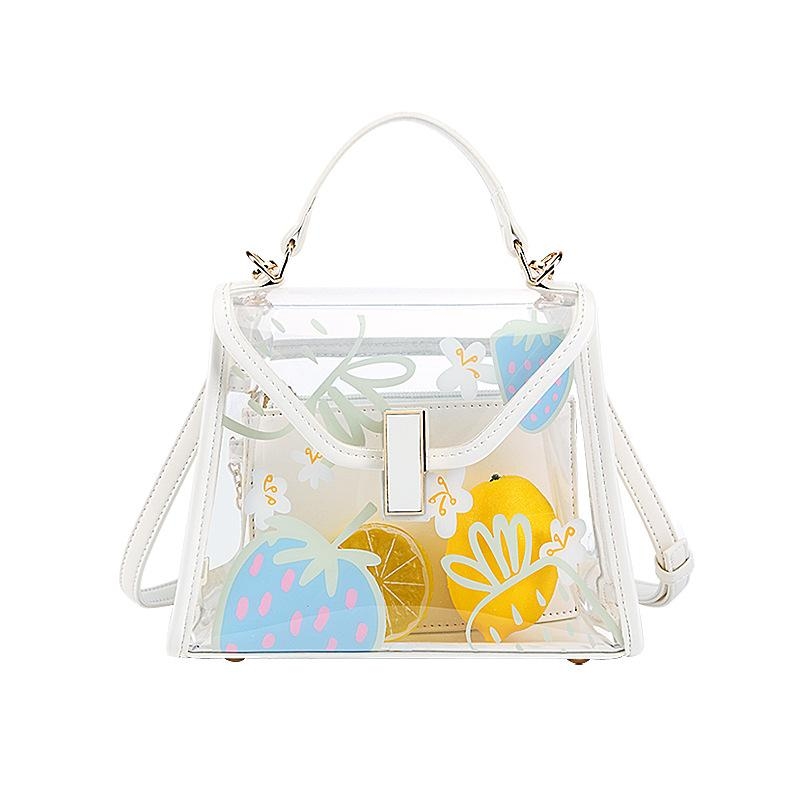 Pink Strawberry Clear Bags Summer Handbags