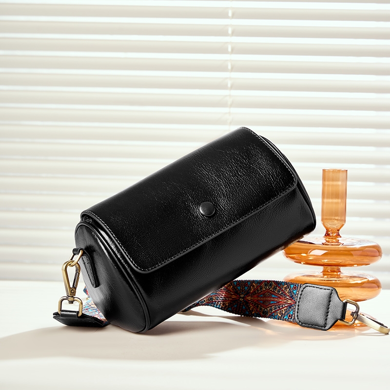 Leather Small Boston Bag W-Top Handle & Cross Body Strap Zipper Closure –  Pikobag