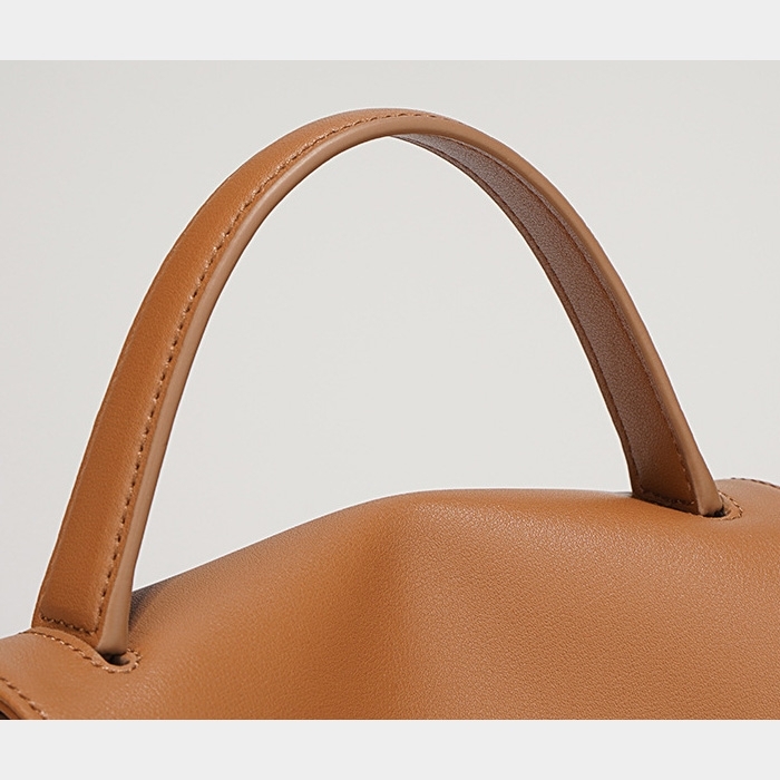 Women Black Hi-Q Leather Top Handdle Satchel Bag Flap Handbags