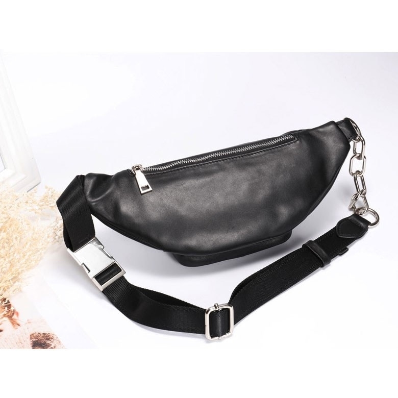 Women's Black Fanny Pack Fashion Belt Bag