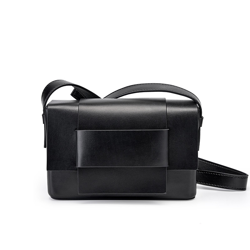 Leather Shoulder Bag Mini Black