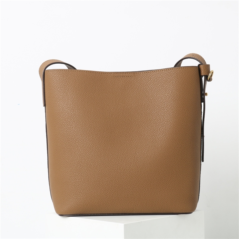 Women's Khaki Leather Geometric Pebbled Shoulder Bags