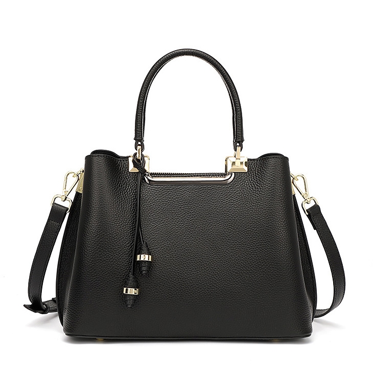 Women's Black Leather Satchel Handbags