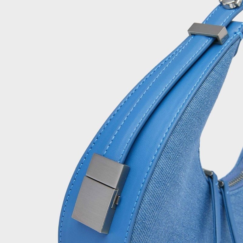 Women's Blue Flap Chain Shoulder Denim Bags
