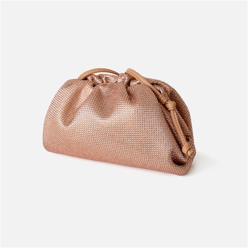Women's Red Ploymer Mini Handbag Rhinestone Shoulder Bag 