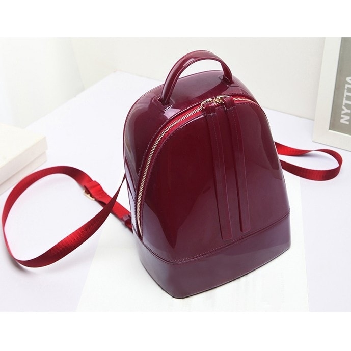 Red Backpack Cute Clear Jelly Bags