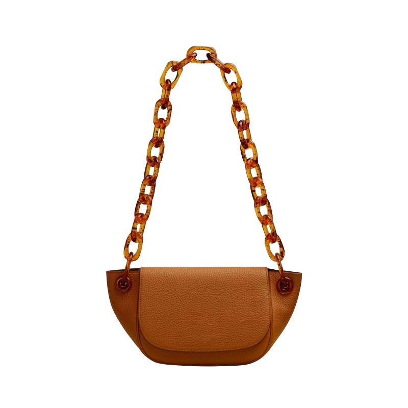 Tan over the Shoulder Bags Acrylic Chain Bags