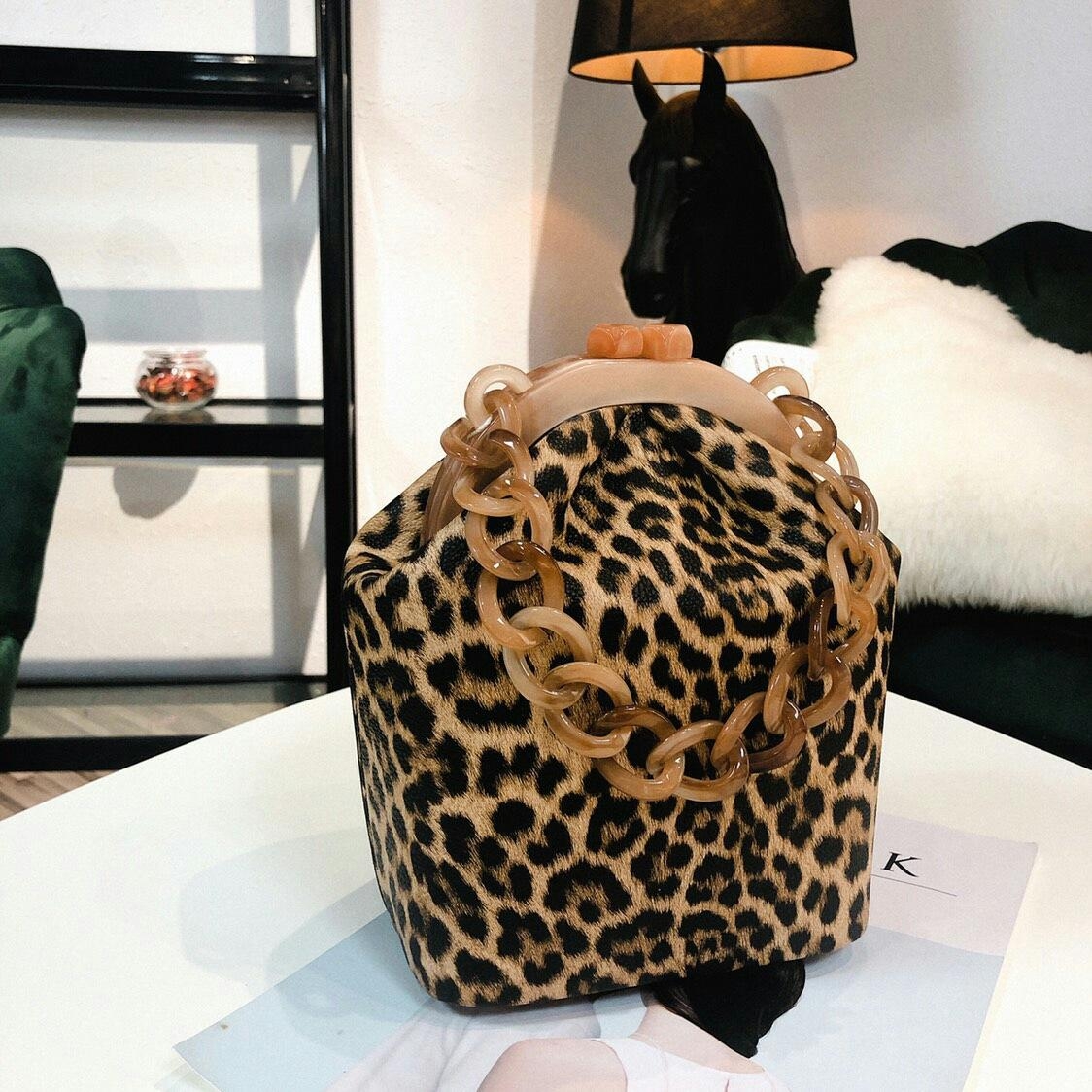 Jacquemus Le Bisou Perle Leopard Shoulder Bag | Neiman Marcus