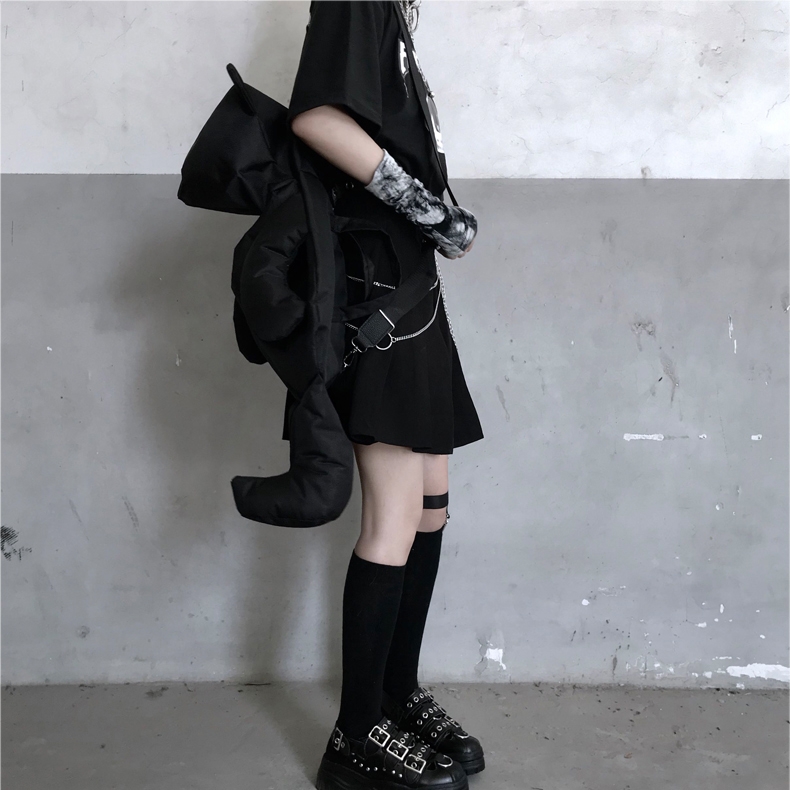 Black Large Bear School Girls Unique Backpack Handbags | Baginning