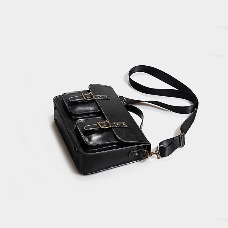 Black Vintage Grid Convertible Backpack Purse, Retro Anti-Theft
