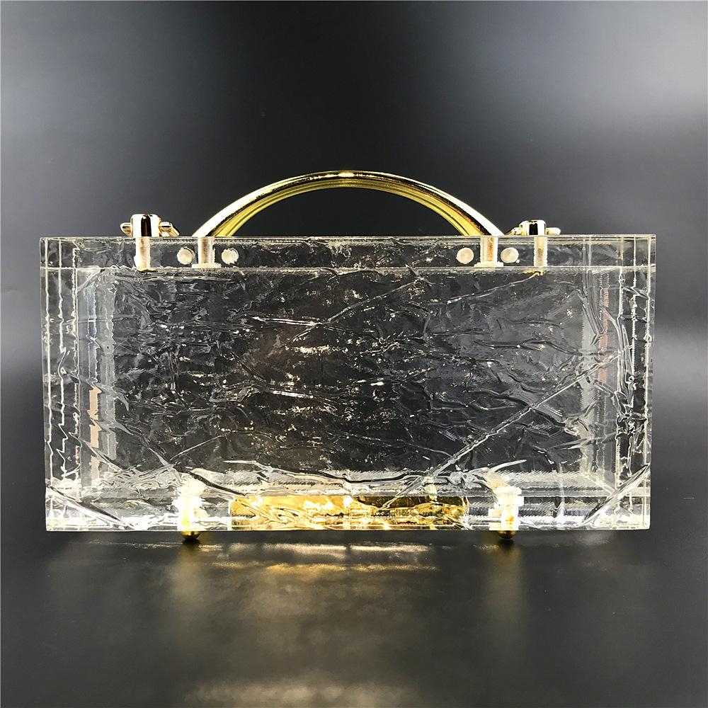 Clear Acrylic Box Evening Bag Women 2020 Summer New Chic Square Plaid Clutch  Purses Ladies Transparent Crystal Beach Bag Holiday - Evening Bags -  AliExpress