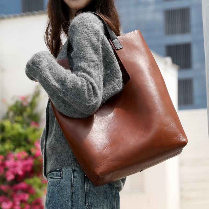 Large Nylon Crescent Bag in Brown | Penelope's