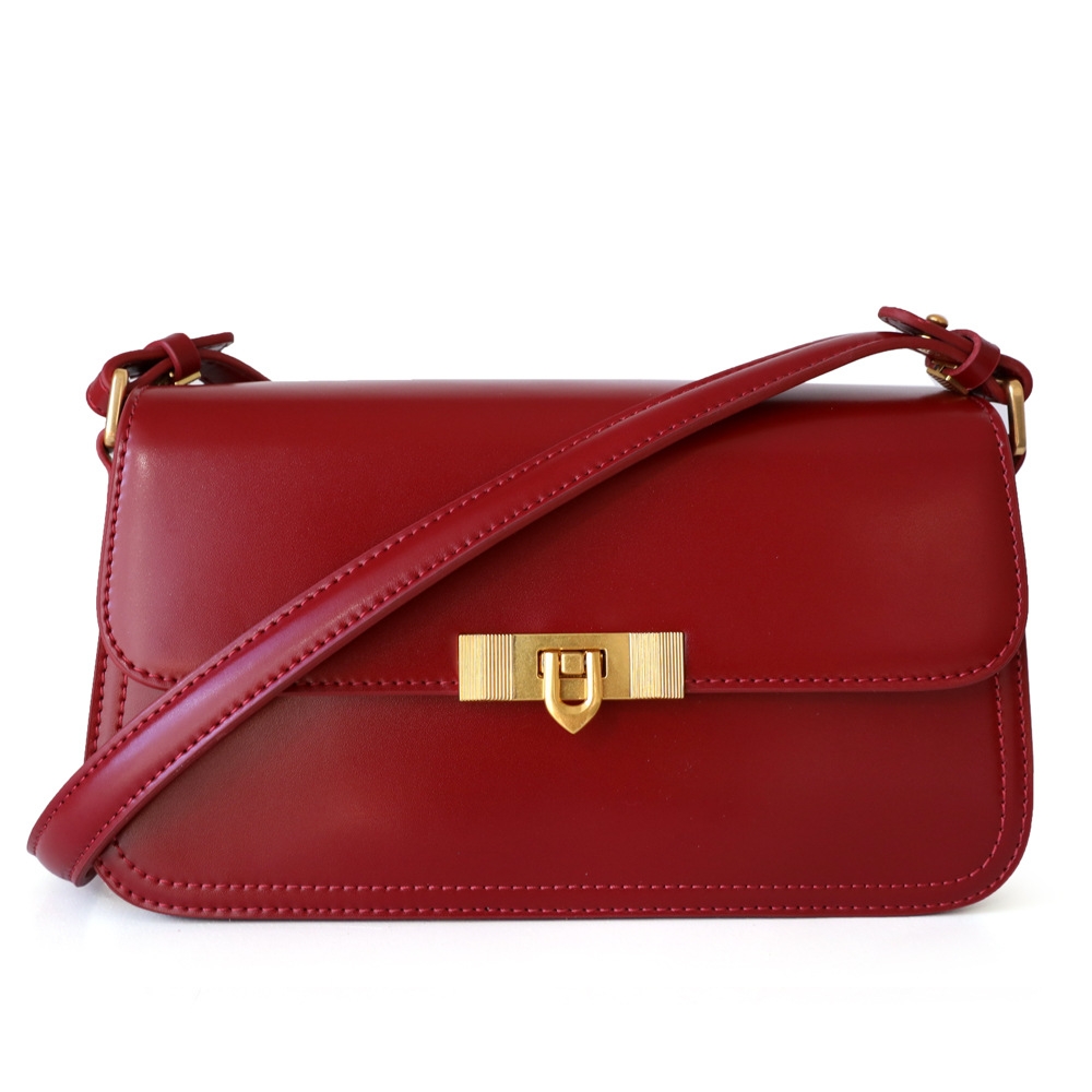 Small Leather Crossbody Bag Leather Purse Crossbody Red -  Finland