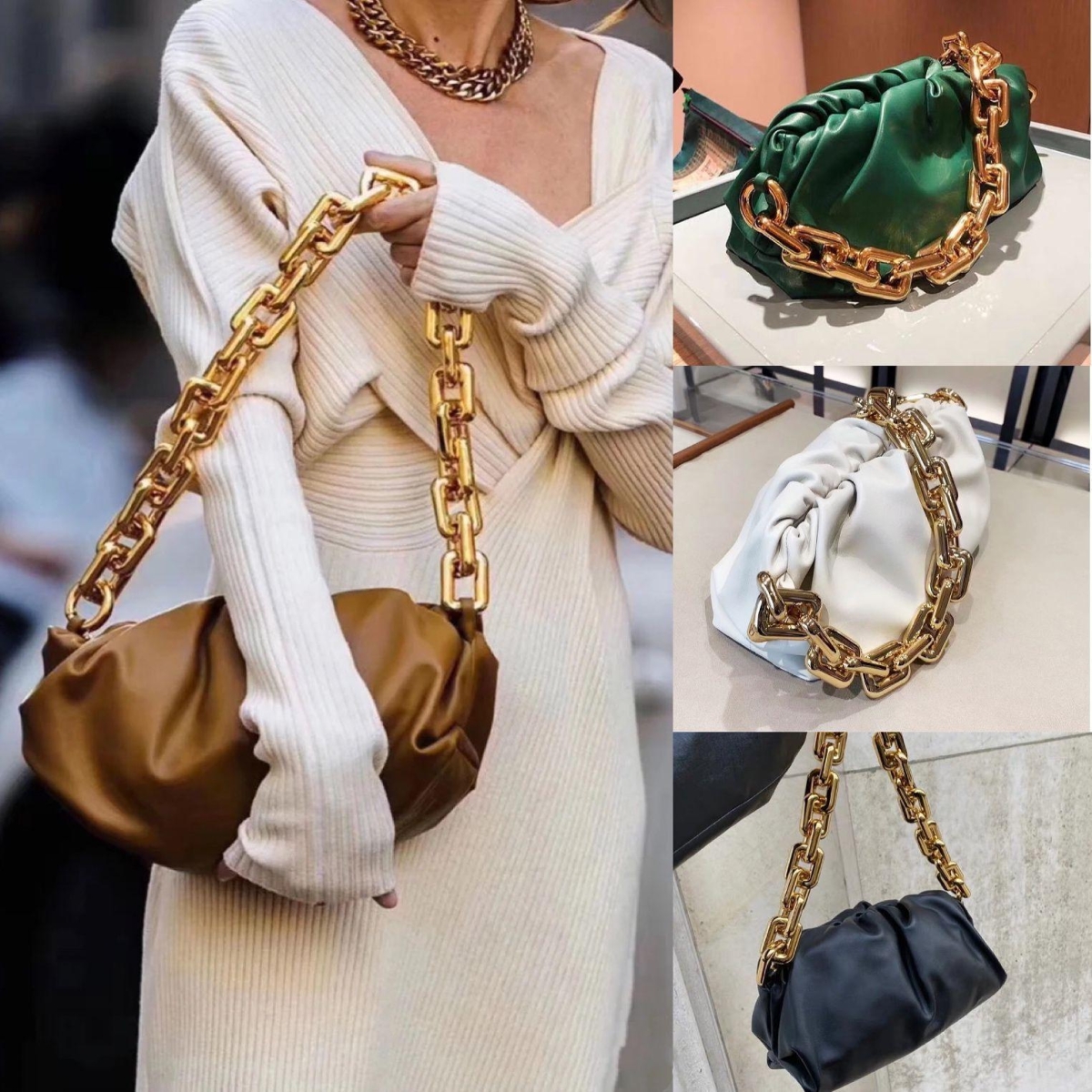 50 Inch Gold Handbag Chain - Crossbody Strap - Chain For Bride Clutch -  Designer Bag Chain - Evening Bag Strap - Handmade by Green Acorn Kitchen
