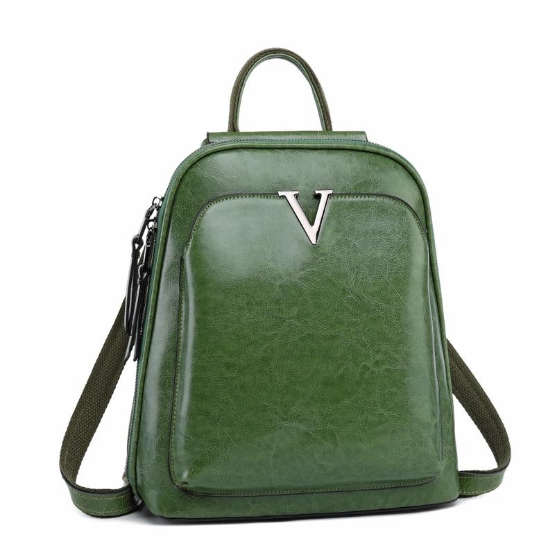 Vintage Genuine Leather Single Shoulder Bapack Chest Bag Dual Use Leather  bags Men travel bag outdoor
