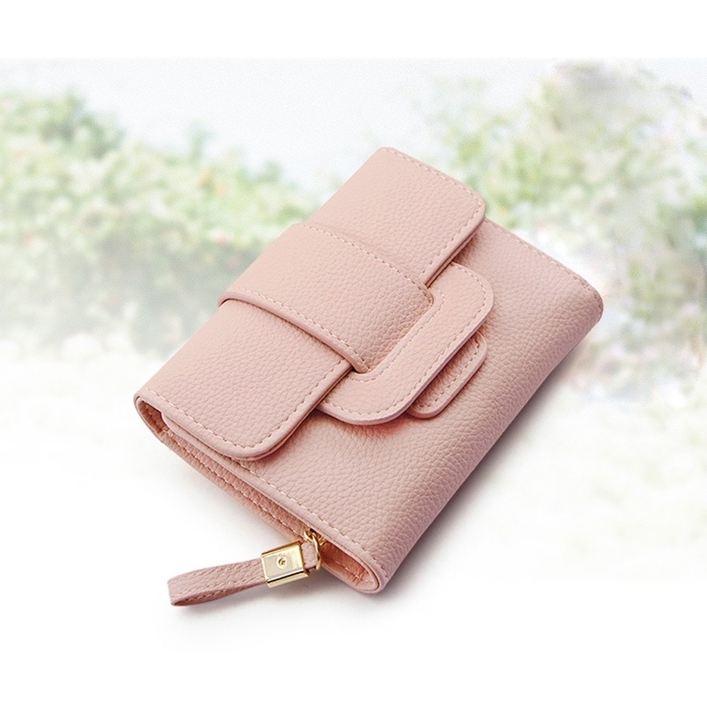 Cute Tassels Women Short Wallet PU Leather Card Bag Female Folding Purse  Small Coin Purse Card Holder Clutch Credit Card Bag