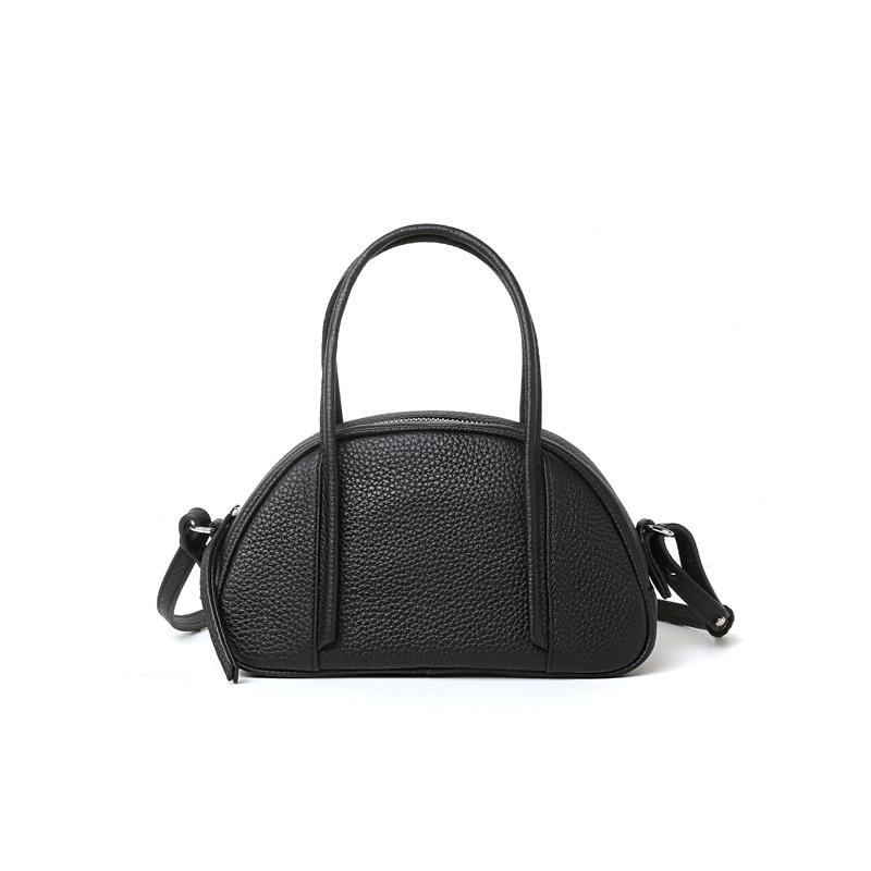 Crossbody Mini Purse Black Leather Small Crossbody Bag 