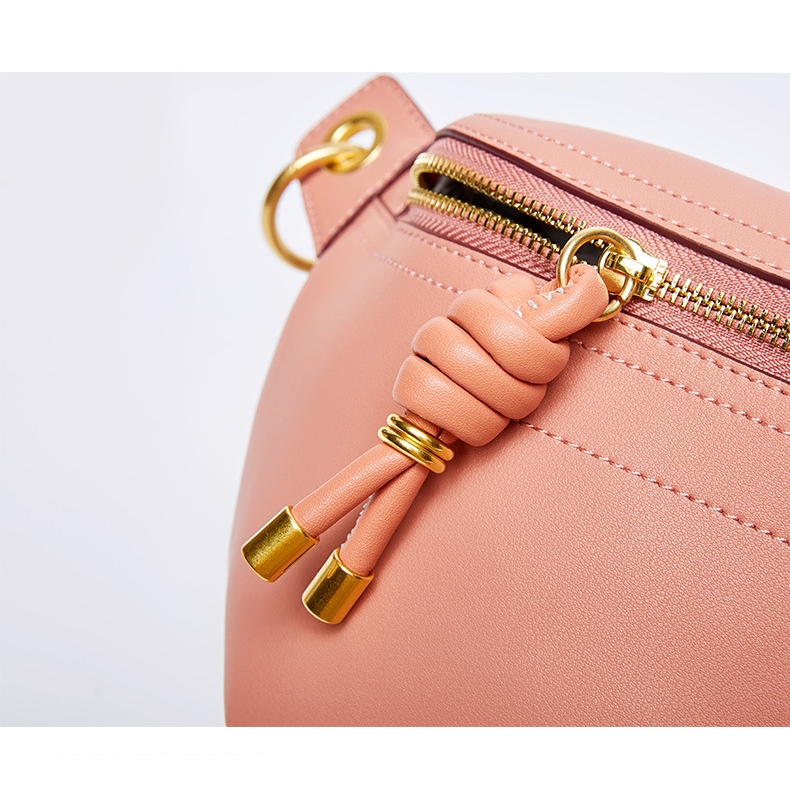 Genuine Leather Belt Bag - Blush - GIGI PIP