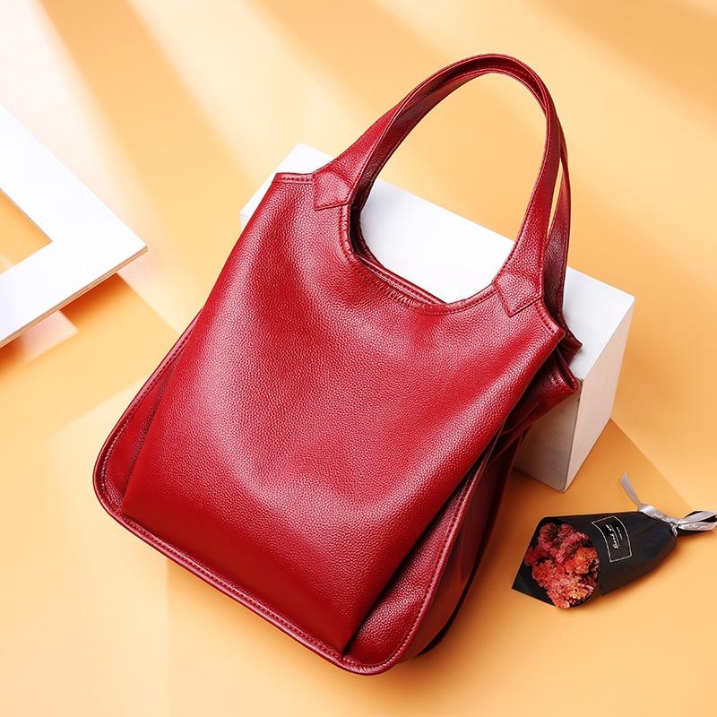 Cole Haan Village XL Red Leather Hobo Purse | Muzzie's Attic