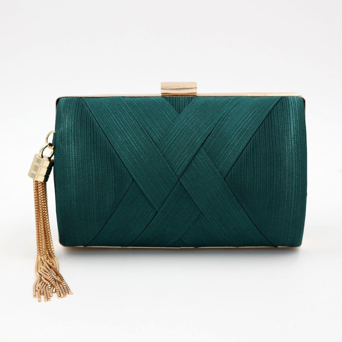 missfiona Womens Solid Color Velvet Evening Clutch Hardbox Formal Handbag  Purse(Emerald): Handbags: Amazon.com