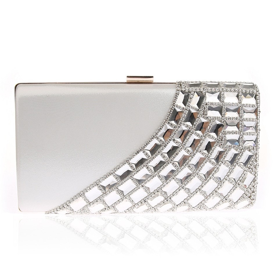 Embellished Classic Clutch Bag Silver | Black Friday | Accessorize Global
