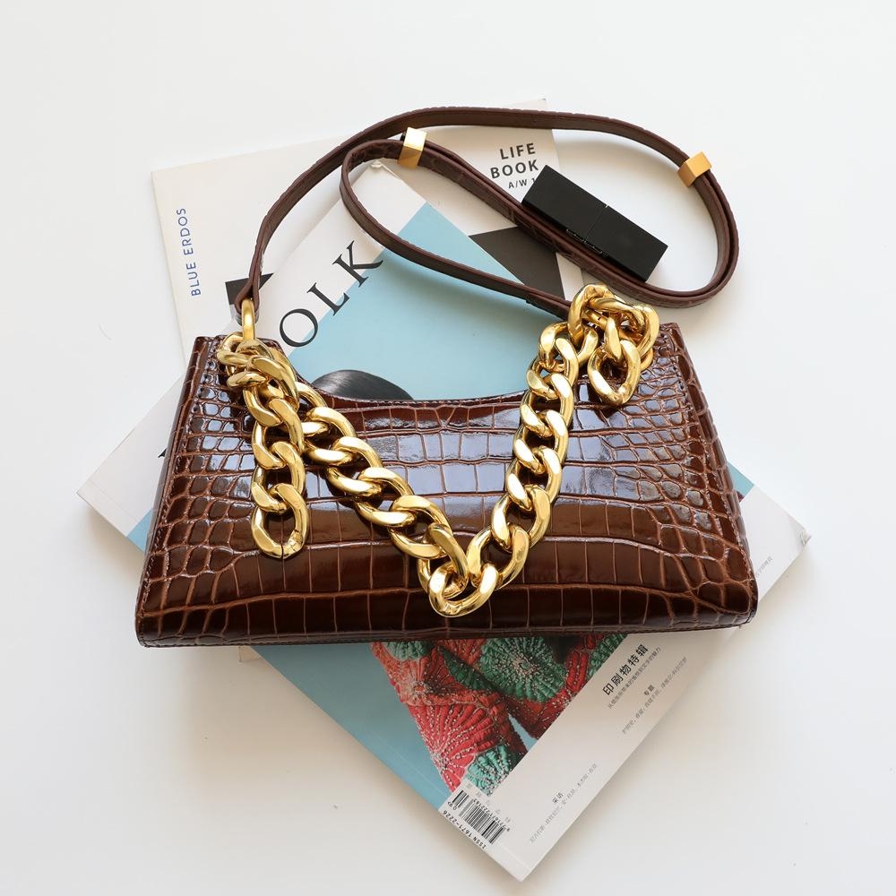 9mm Copper Purse Chain Fashion Golden Shoulder Handbag 
