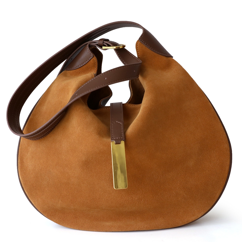 Vintage Retro Italian Brown Suede Clutch Bag