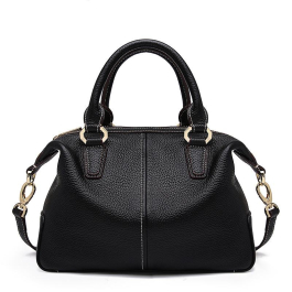 Black Leather Handbags Office Bags | Baginning