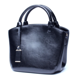 Women's Black Genuine Leather handbags Vintage Mini Tote Bags for Work ...