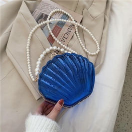 Lady Clear Purse Acrylic Clutch Bag Shoulder Handbag Chain Strap