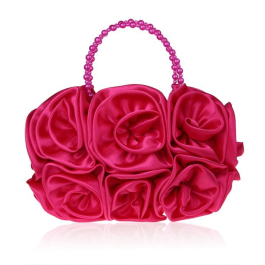 Hot Pink Flower Evening Bags | Baginning