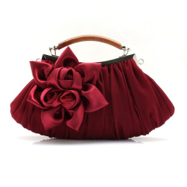 Magenta Flower Decorated Clutch Bags | Baginning