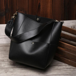 Large bucket bag - Black - Ladies