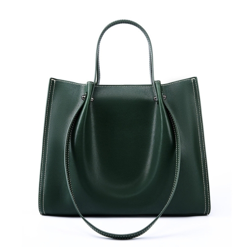 Oliver Green Leather Zip Big Tote Bag Top Handle Over The Shoulder Bags