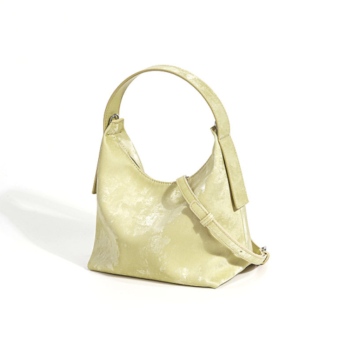 Light Yellow Leather Top Handle Crossbody Purses Polish Handbags