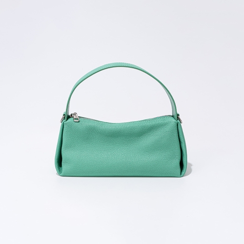 Cyan Green Soft Leather Top Handle Crossbody Small Handbags For Women