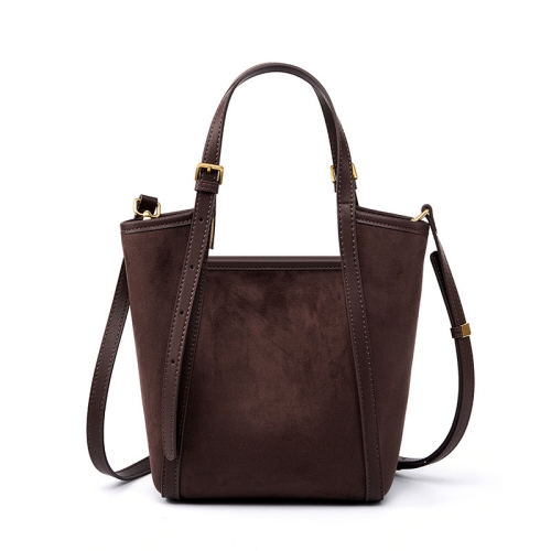 Coffee Suede Top Handle Tote Bag Crossbody Handbags For Work