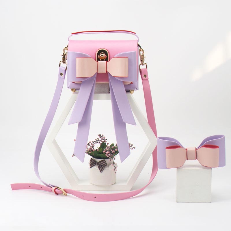 Pink Bow-Knot Kawaii Box Mini Bag