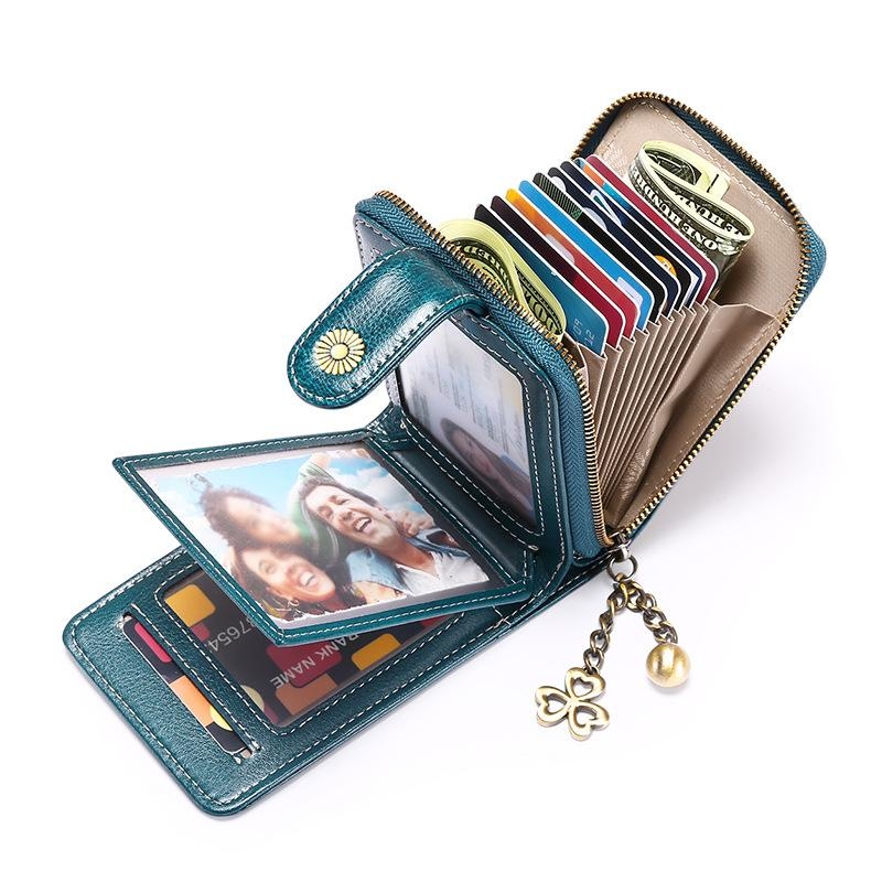 2020 New Arrivels Black Fold Wallet Card Bags with Zipper