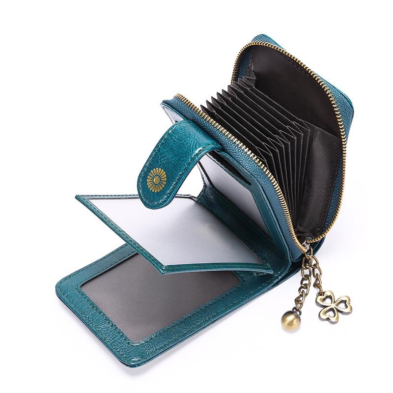 2020 New Arrivels Fold Wallet Blue Card Bags with Zipper