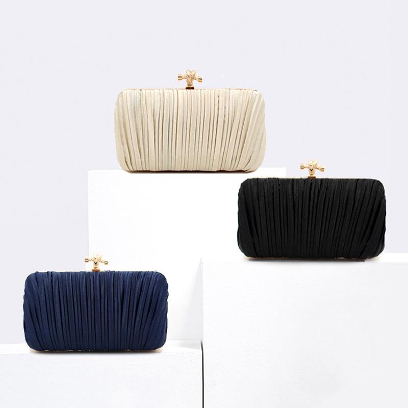 Navy Square Clutch Bag Women's Evening Purses for Party Ball Wedding 