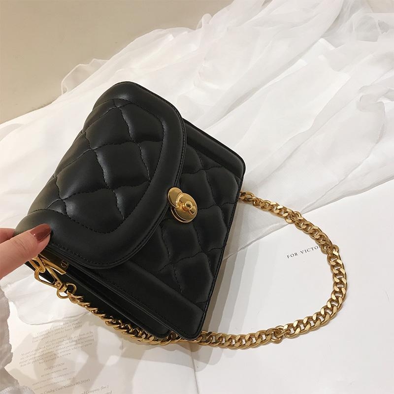 Black Multi Layer Flap Chain Crossbody Bag Quilted Bags
