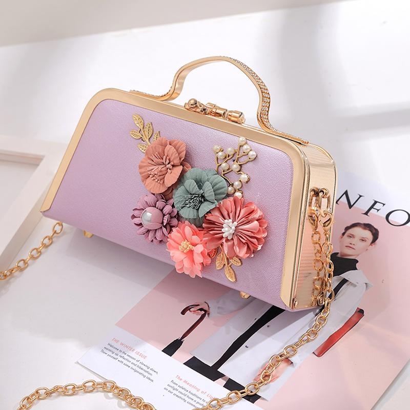 Gold Flowers Clutch Bags Wedding Bags