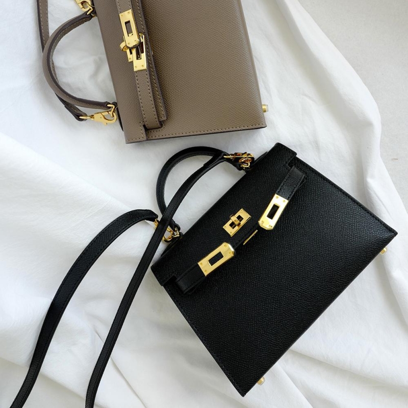 Black Leather Crossbody Purses Top Handle Small Handbags