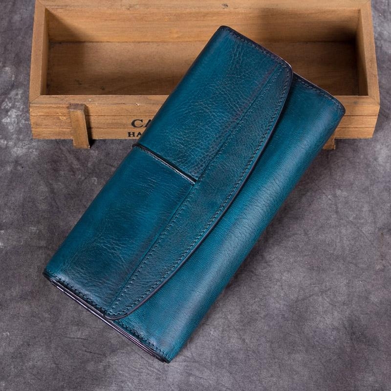 Baginning Coffee Color Handcrafted Wallet Cowhide Leather Wallet 