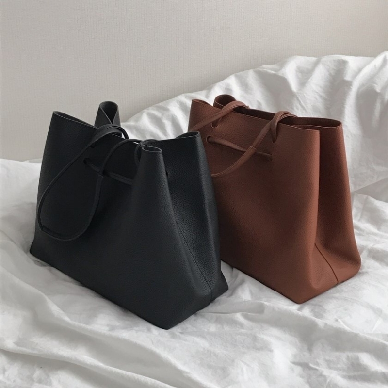 Women's Black Large Tote Bag Vintage Handbags
