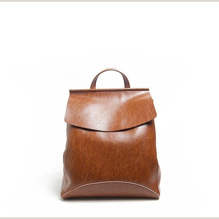 Brown Vintage Backpacks Chic Leather Backpack Bags